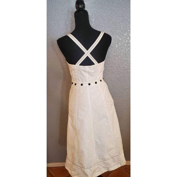 Proenza Schouler White Label Linen Front Zip Button Midi Dress Women’s Size 2 - Picture 10 of 15